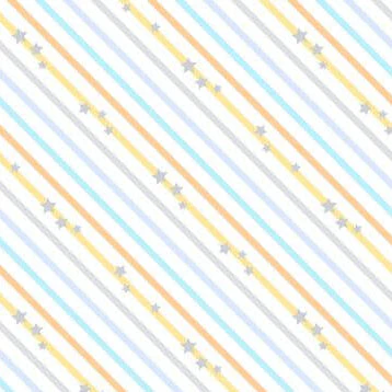 Baby's Adventure - Diagonal Stripe - White