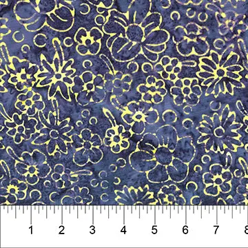 Banyan 80325-86 MODERN GEOMETRY PURPLE FLORAL 45" Fabric Per Yard