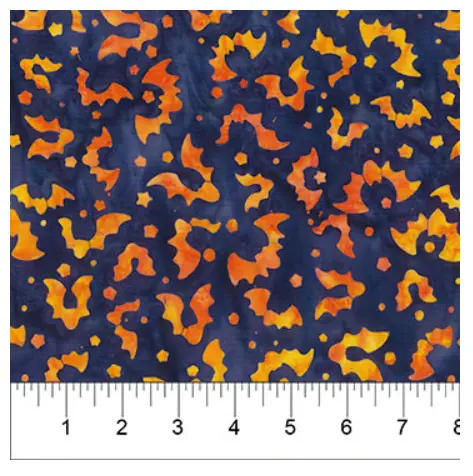 Banyan 83001-87 MIDNIGHT MAGIC - Lots of Bats - Deep Violet 45" Fabric Per Yard