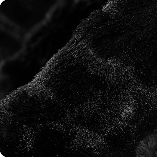 Black Luxe Cuddle Luna 58/60" Fabric Per Yard - Image 2