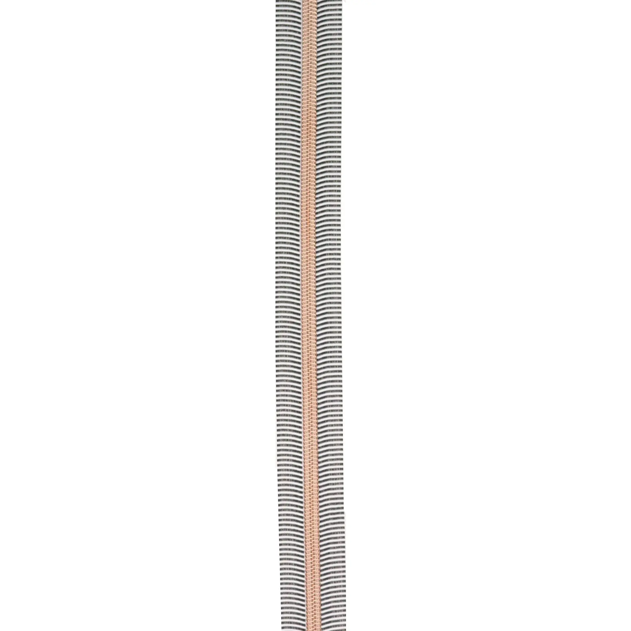 Black/White 5 Nylon Rose Gold Coil Zippers