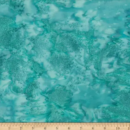 Blue Green Seamist Watercolor Waves Wideback Fabric per yard