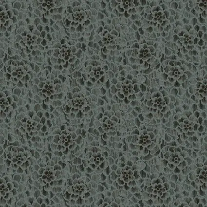 Blue Navy Chrysanthemum Cotton 43"/44" Fabric Per Yard