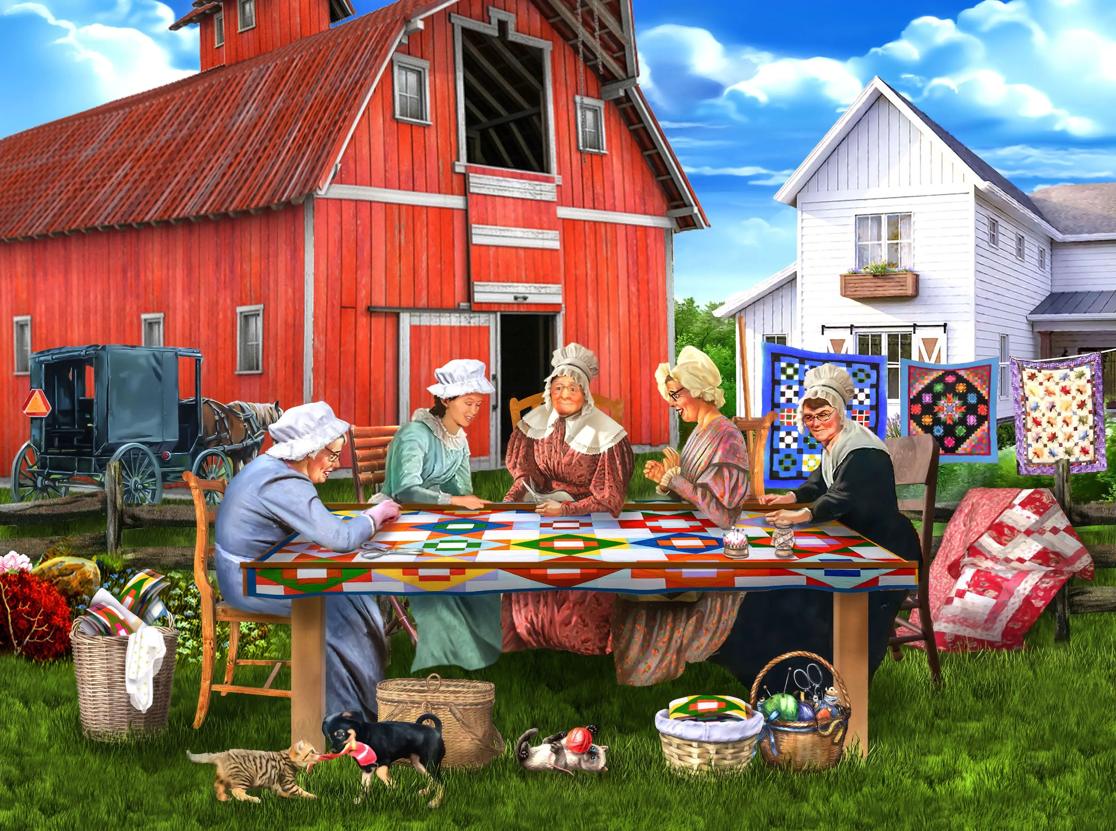 Country Quilting Bee 1000pc Puzzle
