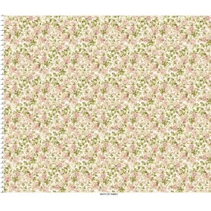 Cream Traveling Phlox Cotton 43"/44" Fabric Per Yard - Image 2