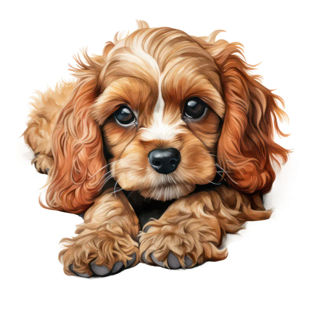 Cute Cavapoos Fabric Panel 71