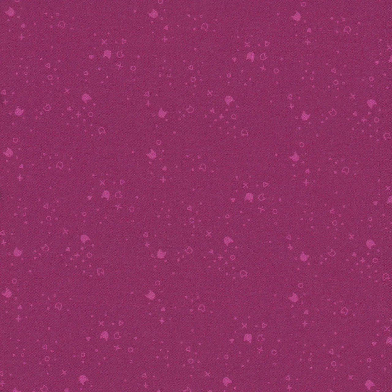 Dear Stella Kitty Litter Magenta Cotton 43"/44" Fabric Per Yard