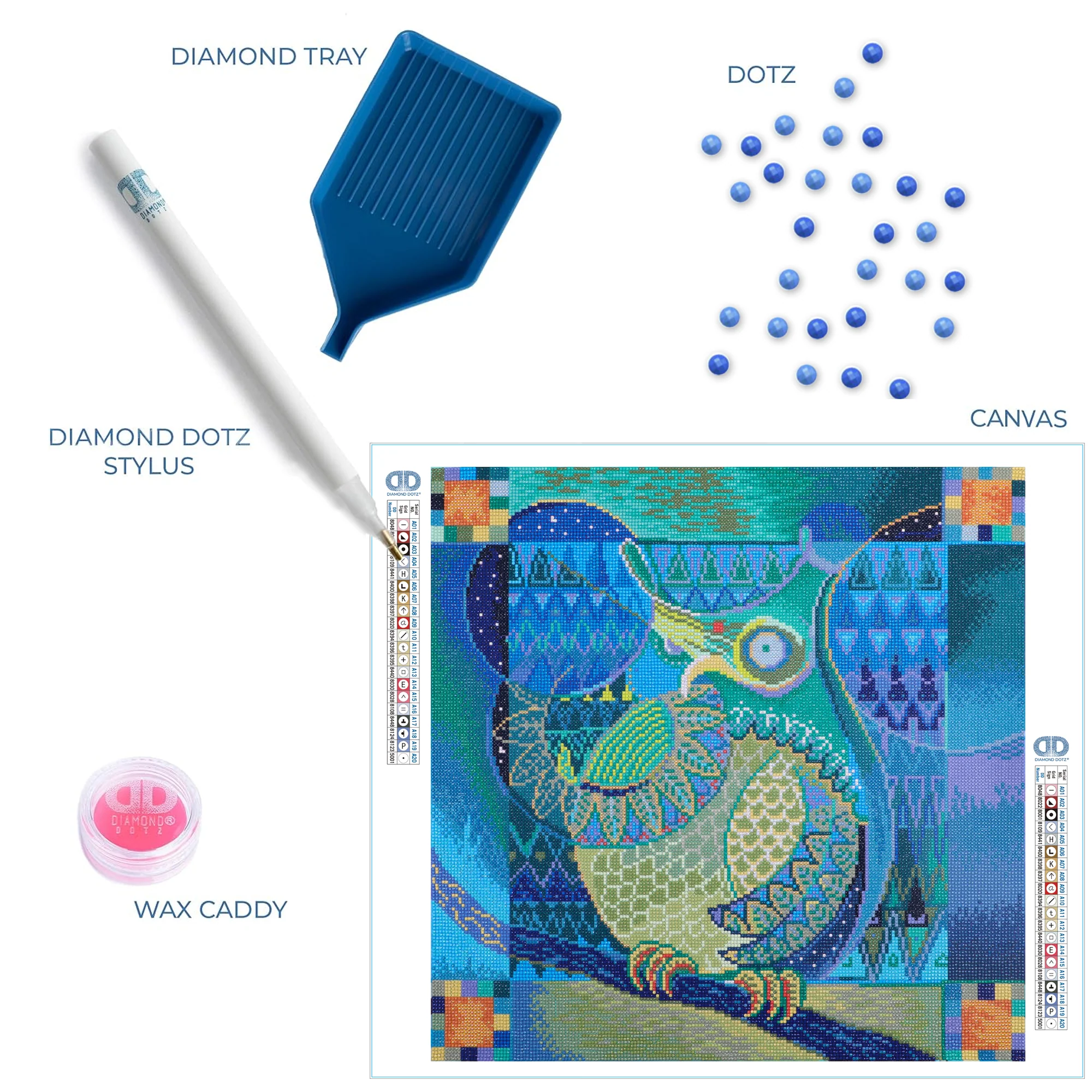Diamond Dotz Indian Owl - 20.3" x 20.3" - Image 5