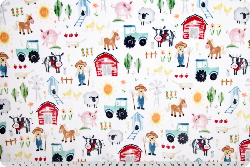 Farmer Ted Digital Cuddle® Multi 58/60" Fabric Per Yard - Image 2