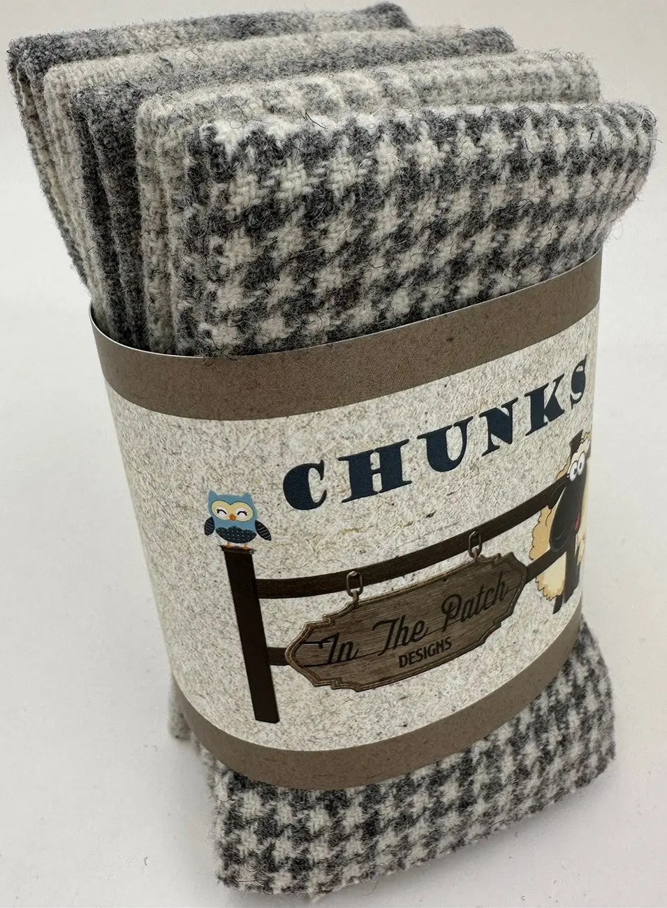 Felted Greys Wool Chunks 5pc 9in x 10in