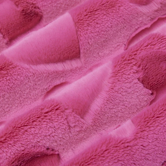 Fuchsia Luxe Cuddle Hearts 58/60" Fabric Per Yard - Image 2