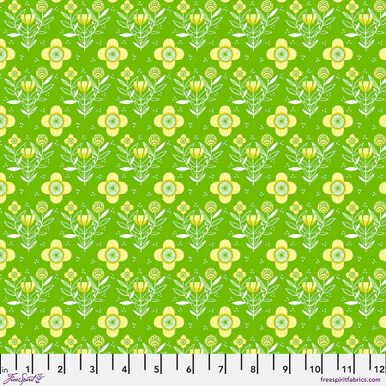 Green Always Flowers What the Birds Said Cotton 44"/45" Fabric Per Yard