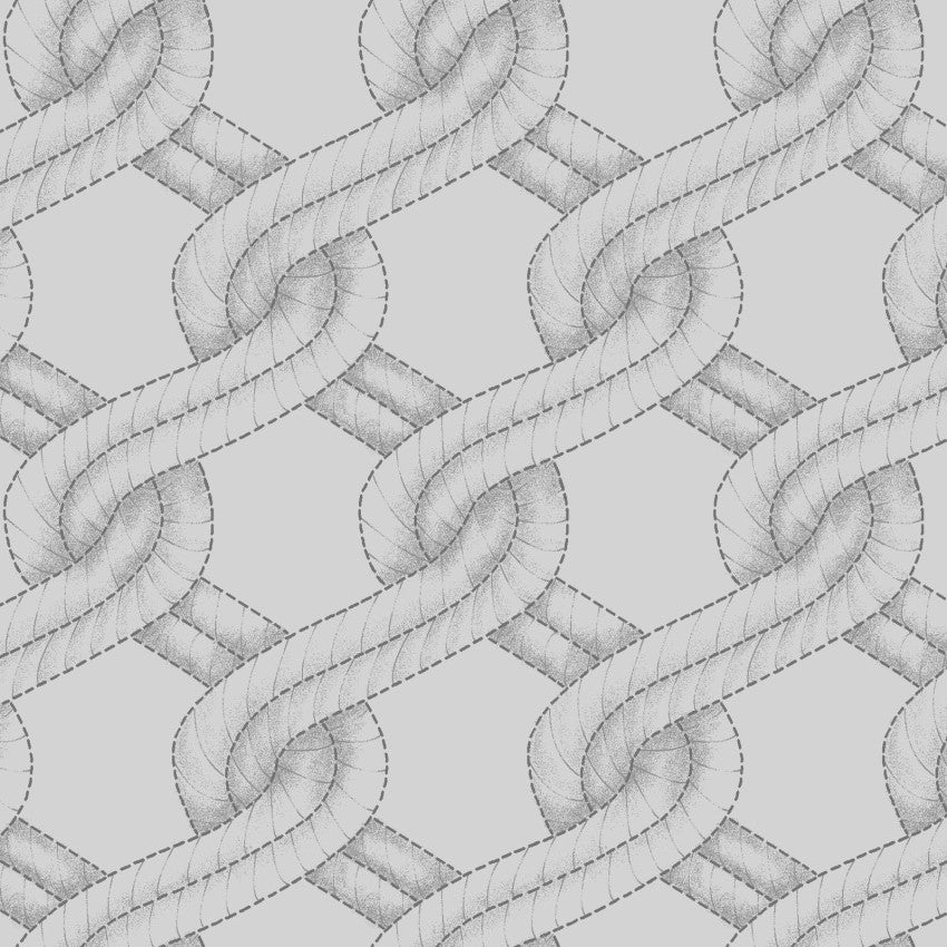 Grey Twisted Rope Stitched Braid Cotton Wideback Fabric Per Yard - Image 2