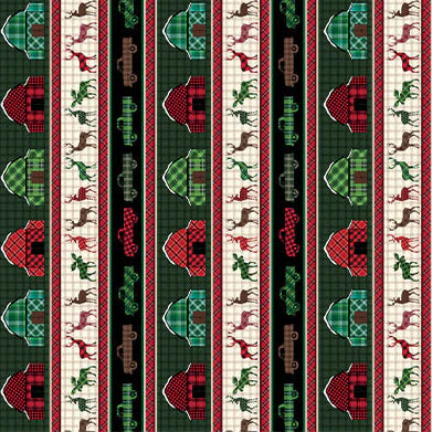 Holiday Farmhouse Plaid - Farmhouse Stripe