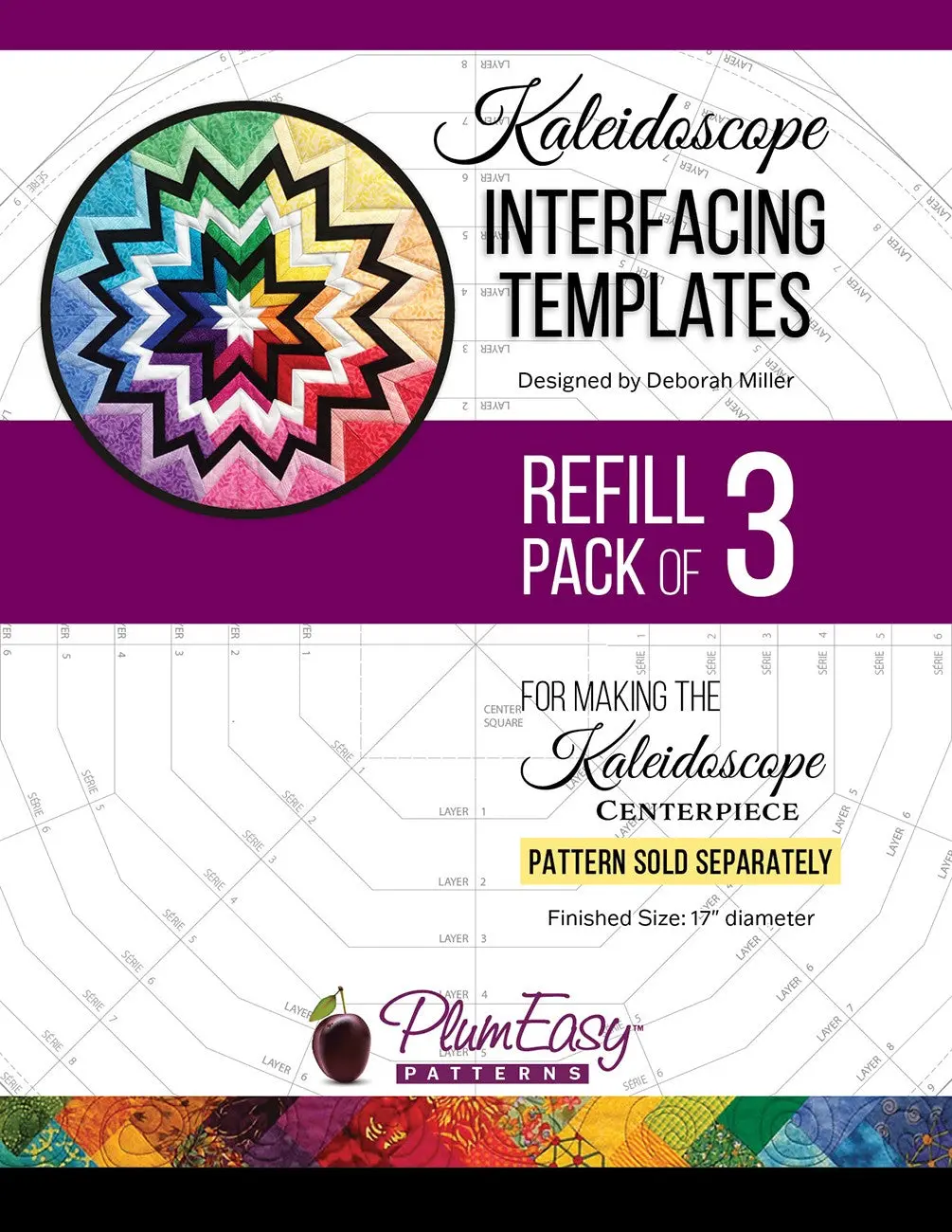 Kaleidoscope Interfacing Template 3-pack
