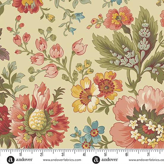 Laundry Basket Quilts Honey Cream 108" Cotton Wideback Fabric per yard