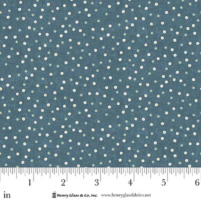 Medium Blue Dots Cotton 44"/45" Fabric Per Yard