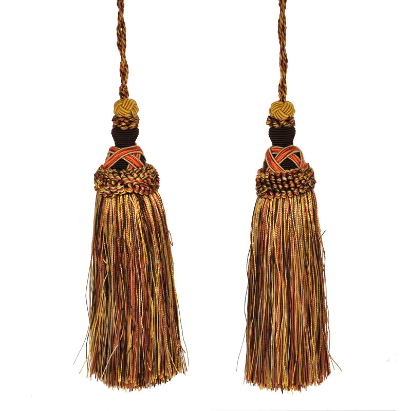 Milante Collection - 8" Length TASSEL - BT-509-06/38 Brown and Toffee (2 Pieces per Pack)