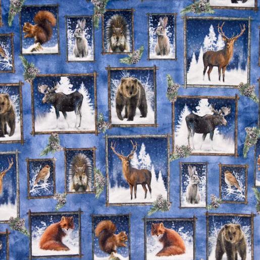 Multi Frosty Frames Digital Cuddle 58/60" Fabric Per Yard - Image 2