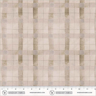 Oatmeal Plaid Cotton 43”/44” Fabric Per Yard