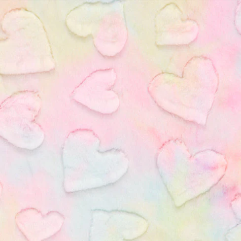 Pastel Luxe Cuddle Sorbet Hearts 58/60" Fabric Per Yard