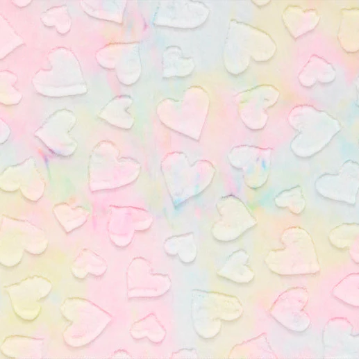 Pastel Luxe Cuddle Sorbet Hearts 58/60" Fabric Per Yard - Image 2