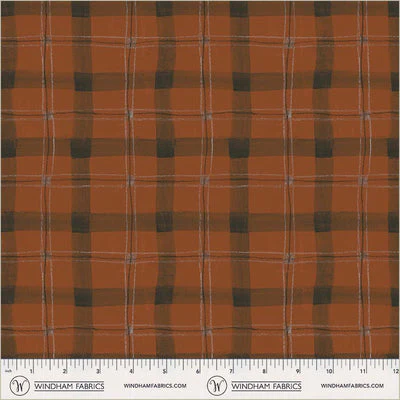 Proper Plaid Currant Cotton 43”/44” Fabric Per Yard