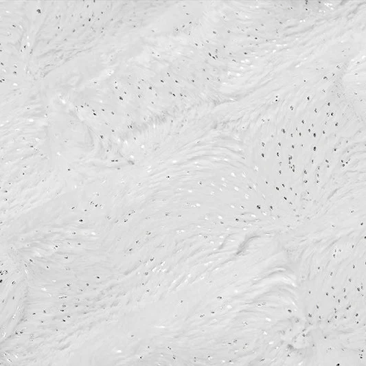 Snow/Silver Luxe Cuddle Dazzle 58/60" Fabric Per Yard - Image 2