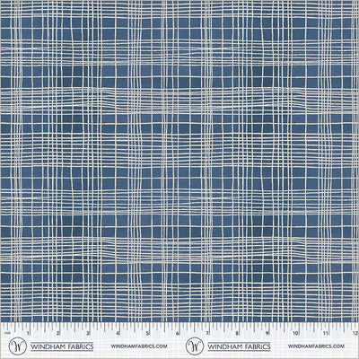 String Theory Plaid Clueprint Cotton 43”/44” Fabric Per Yard
