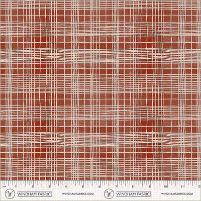 String Theory Plaid Lacquer Cotton 43”/44” Fabric Per Yard