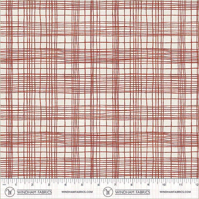 String Theory Plaid Pomegranate Cotton 43”/44” Fabric Per Yard