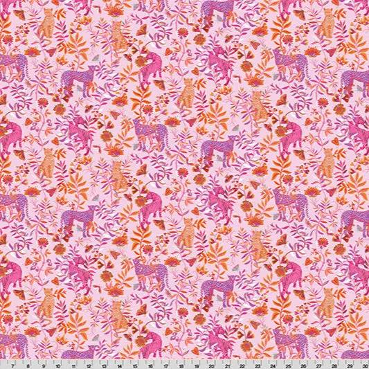 Wanderlust Big Cats Quilting Cuddle Pink Fabric per yard - Image 2