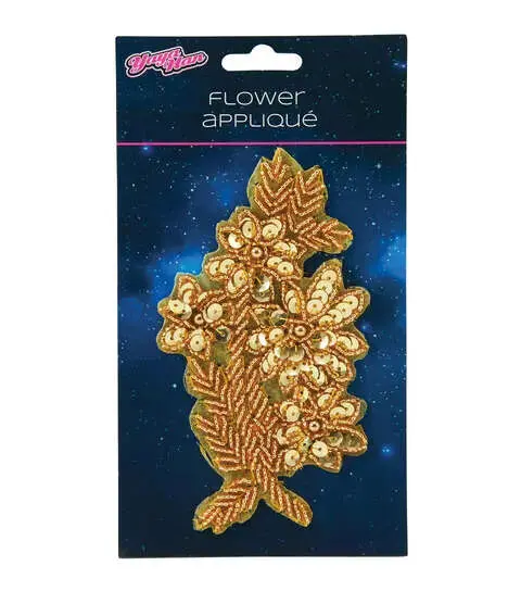 Yaya Han Cosplay Sew on Flower Applique Gold