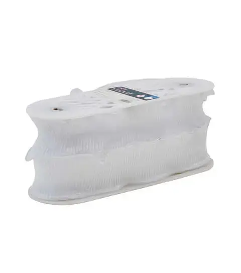 Yaya Han Sew on 2 tier Crystal Pleated Trim 4.13" White - Per Yard