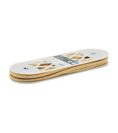 Yaya Han Sew on Dual Tribal Metal Cording Trim 0.31'' Gold - Per Yard