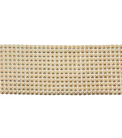 Yaya Han Sew on Maille Trim 4.5" Gold - Per Yard